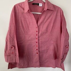 Harve Bernard Red‎ Button Down collared shirt XL